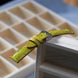 Mustard Yellow Glossy Ostrich Leg Watch Strap (Scaled)