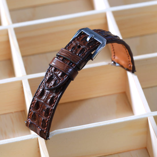 Brown Alligator Hornback Watch Strap