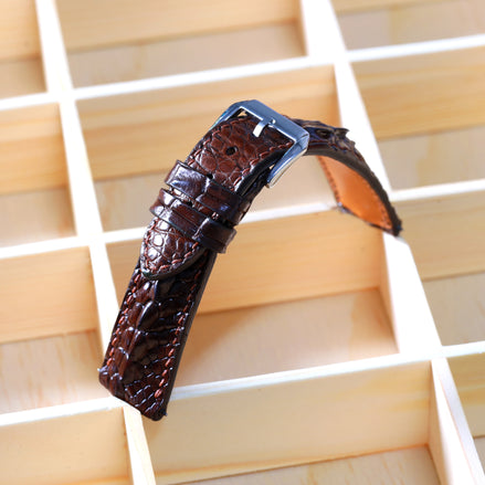 Brown Alligator Leg Watch Strap