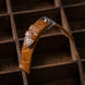 Cognac Brown Glossy Ostrich Leg Watch Strap (Scaled)