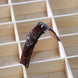 Chocolate Brown Glossy Ostrich Leg Watch Strap (Scaled)