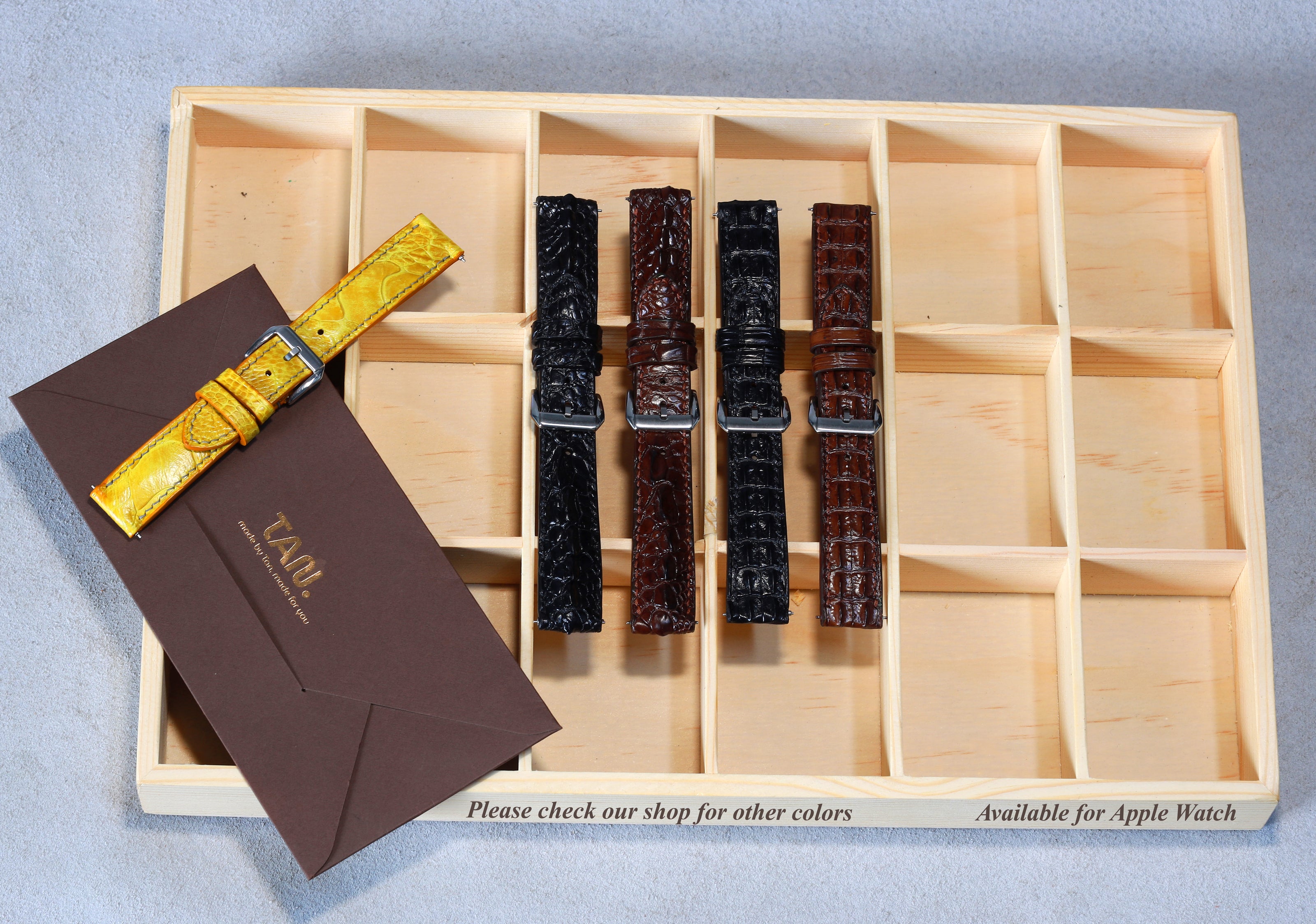 Black Alligator Hornback Watch Strap