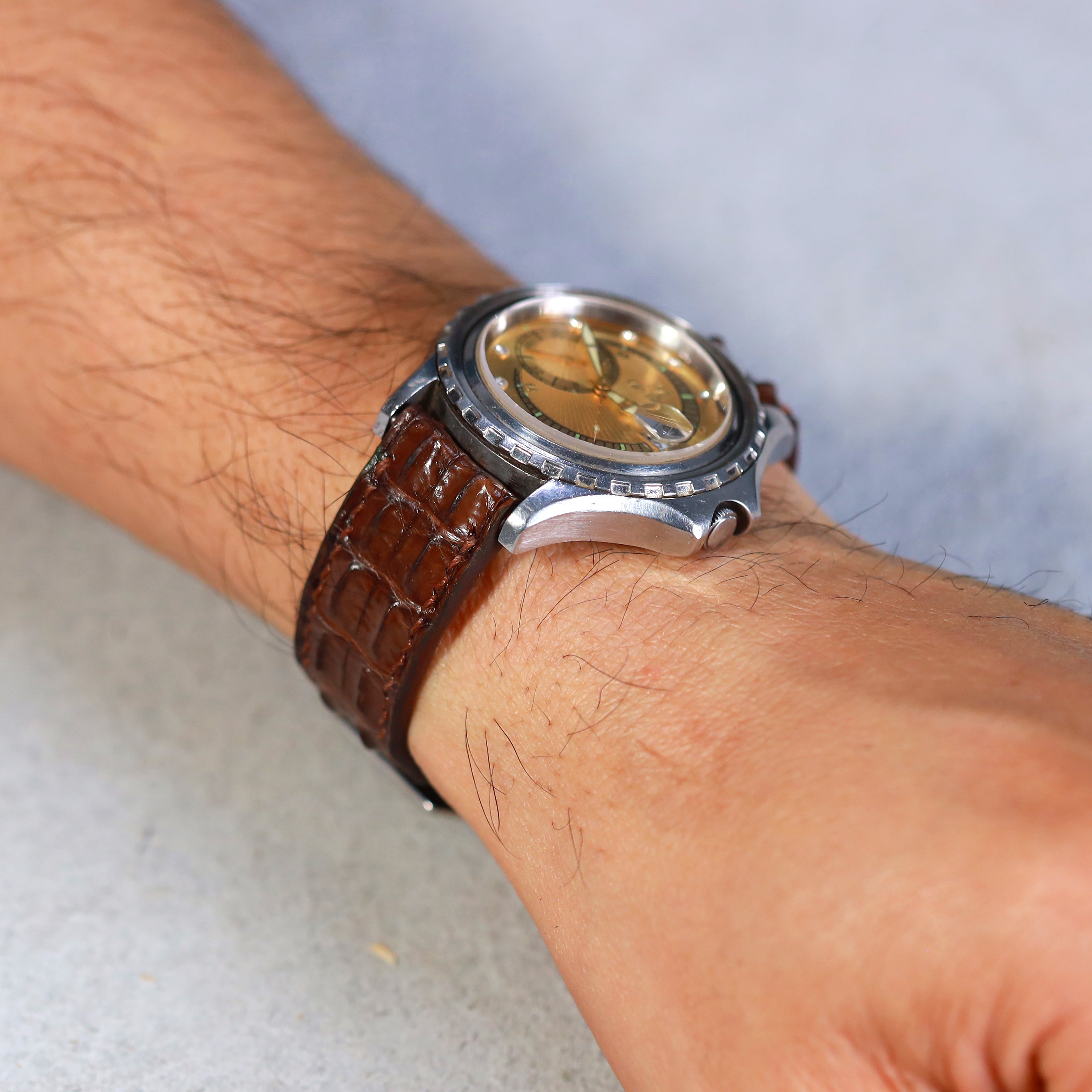 Brown Alligator Hornback Watch Strap
