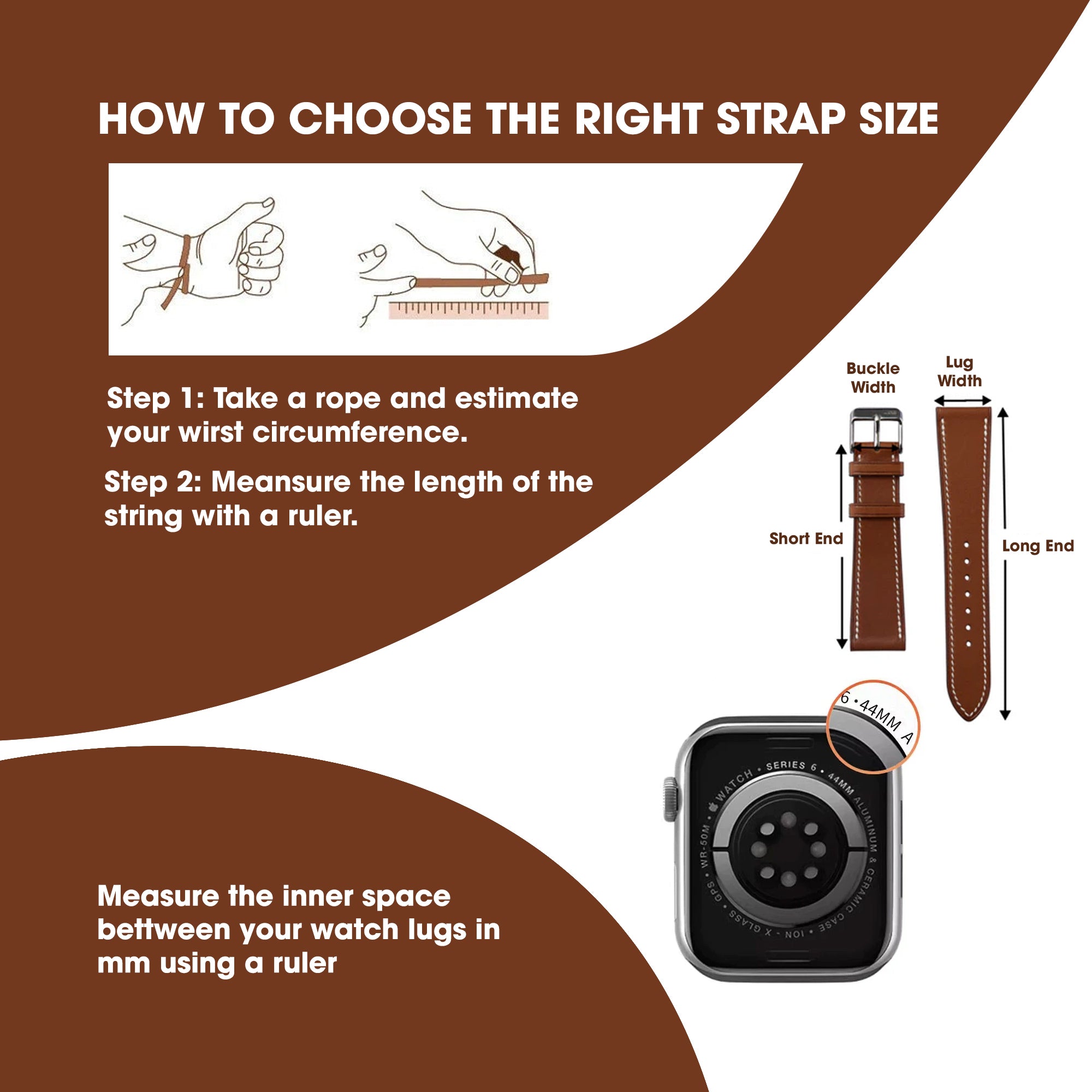 While Waxed Ostrich Leg Leather Watch Strap (Scaled)