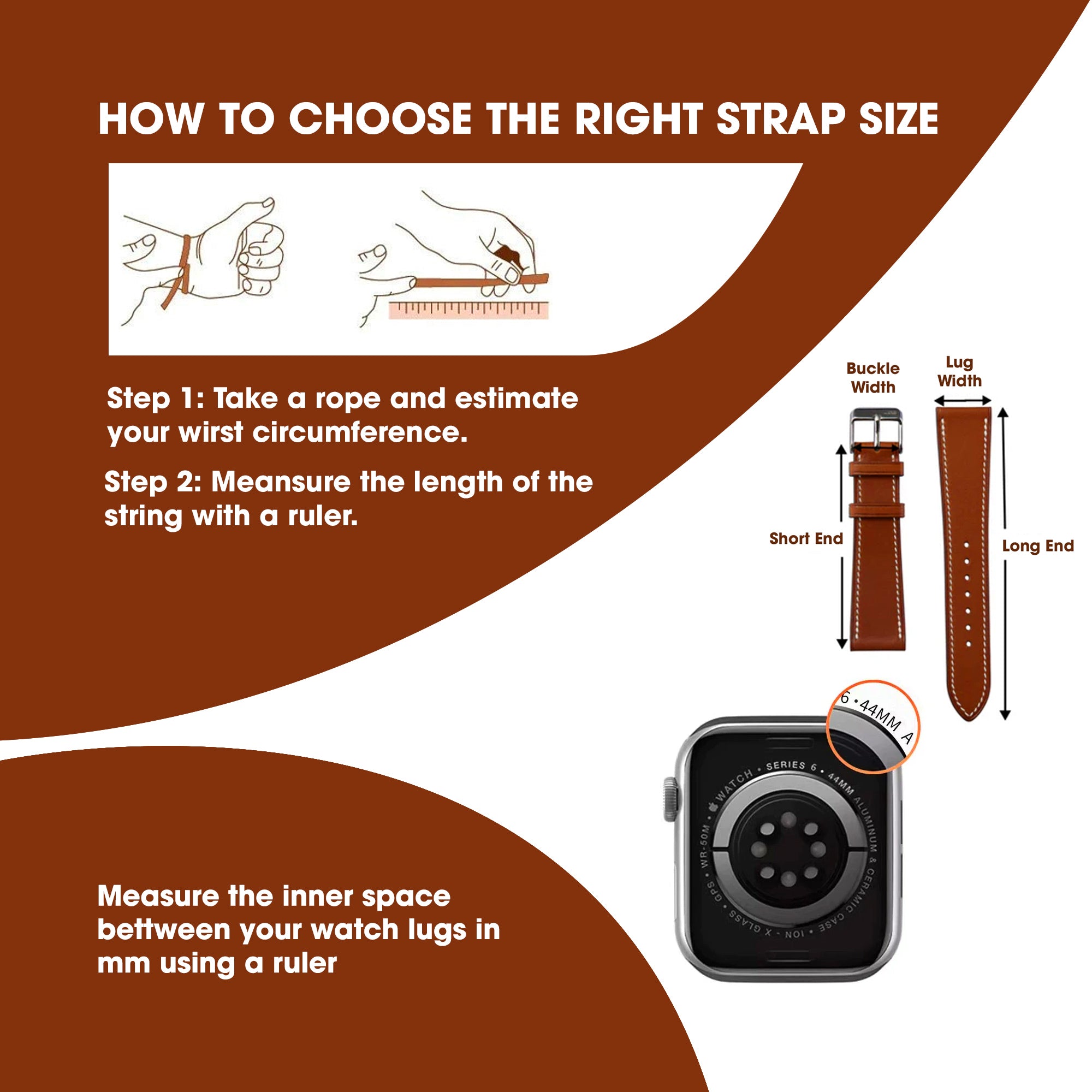 Amber Orange Alligator Leather Watch Strap