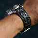Black Alligator Double Hornback Watch Strap