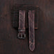 Black Cherry Ostrich Leg Leather Watch Strap (Smooth)