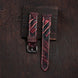 Black Cherry Waxed Ostrich Leg Leather Watch Strap (Scaled)