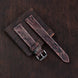 Black Cherry Ostrich Leg Leather Watch Strap (Smooth)