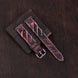 Black Cherry Waxed Ostrich Leg Leather Watch Strap (Scaled)