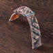 Vintage Rose Waxed Ostrich Leg Leather Watch Strap (Scaled)
