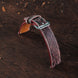 Black Cherry Ostrich Leg Leather Watch Strap (Smooth)