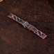 Black Cherry Waxed Ostrich Leg Leather Watch Strap (Scaled)