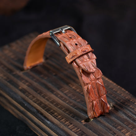 Cognac Spine Signature Alligator Strap
