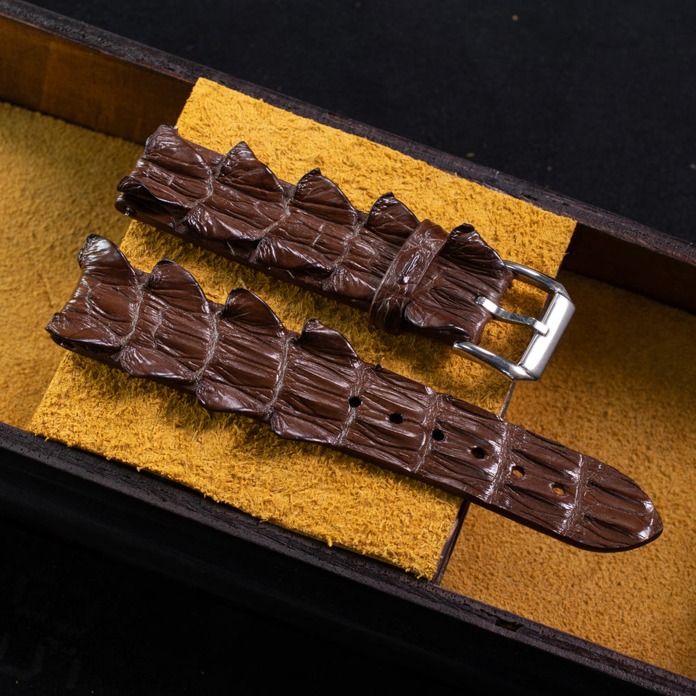 Espresso Brown Alligator Tail Signature Strap