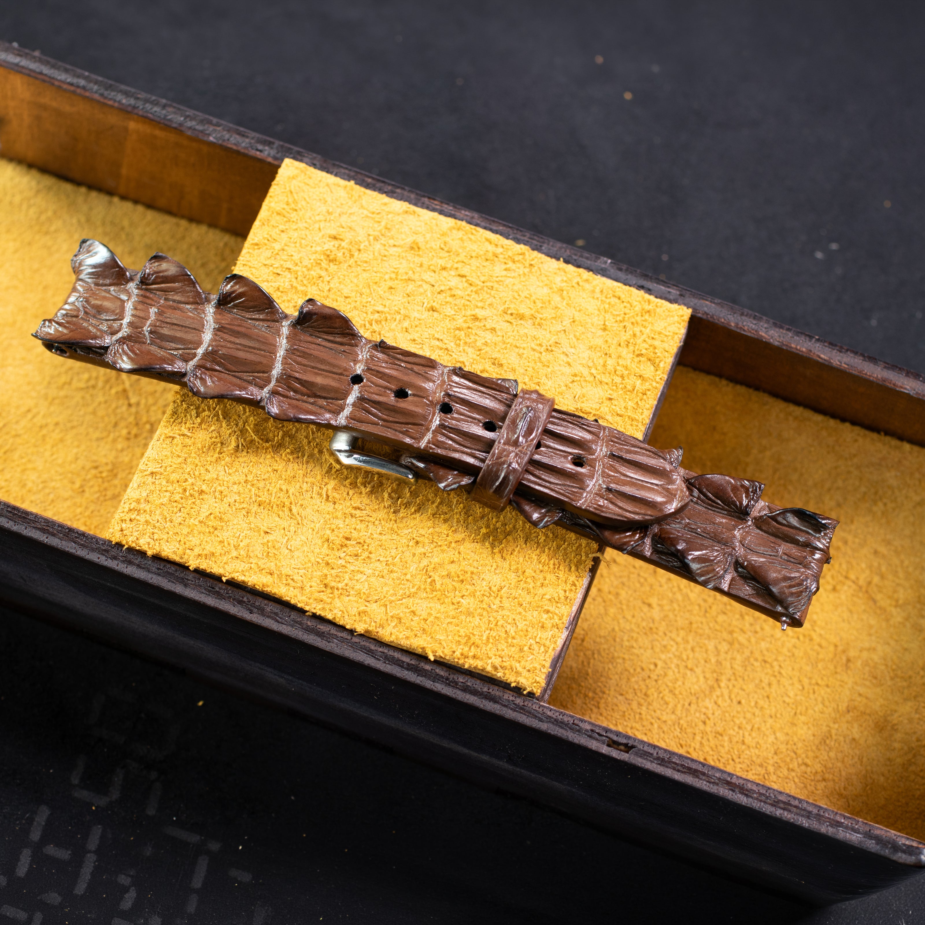 Espresso Brown Alligator Tail Signature Strap