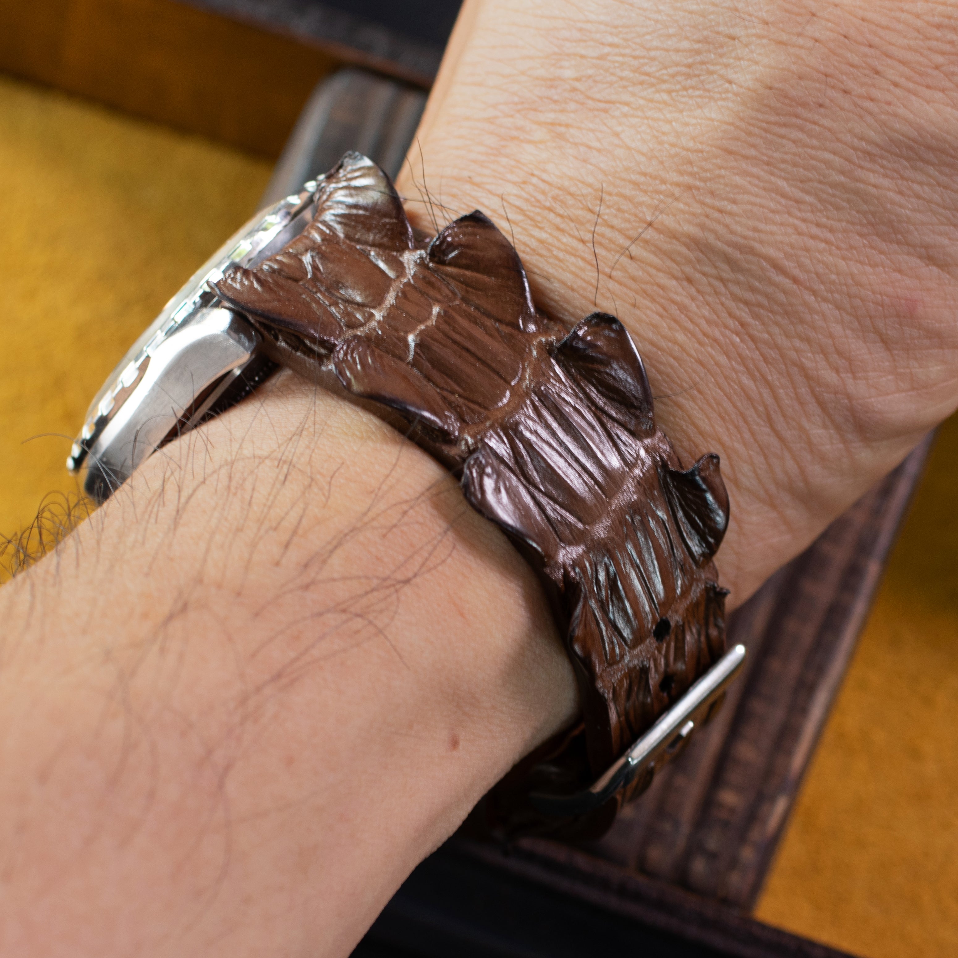 Espresso Brown Alligator Tail Signature Strap