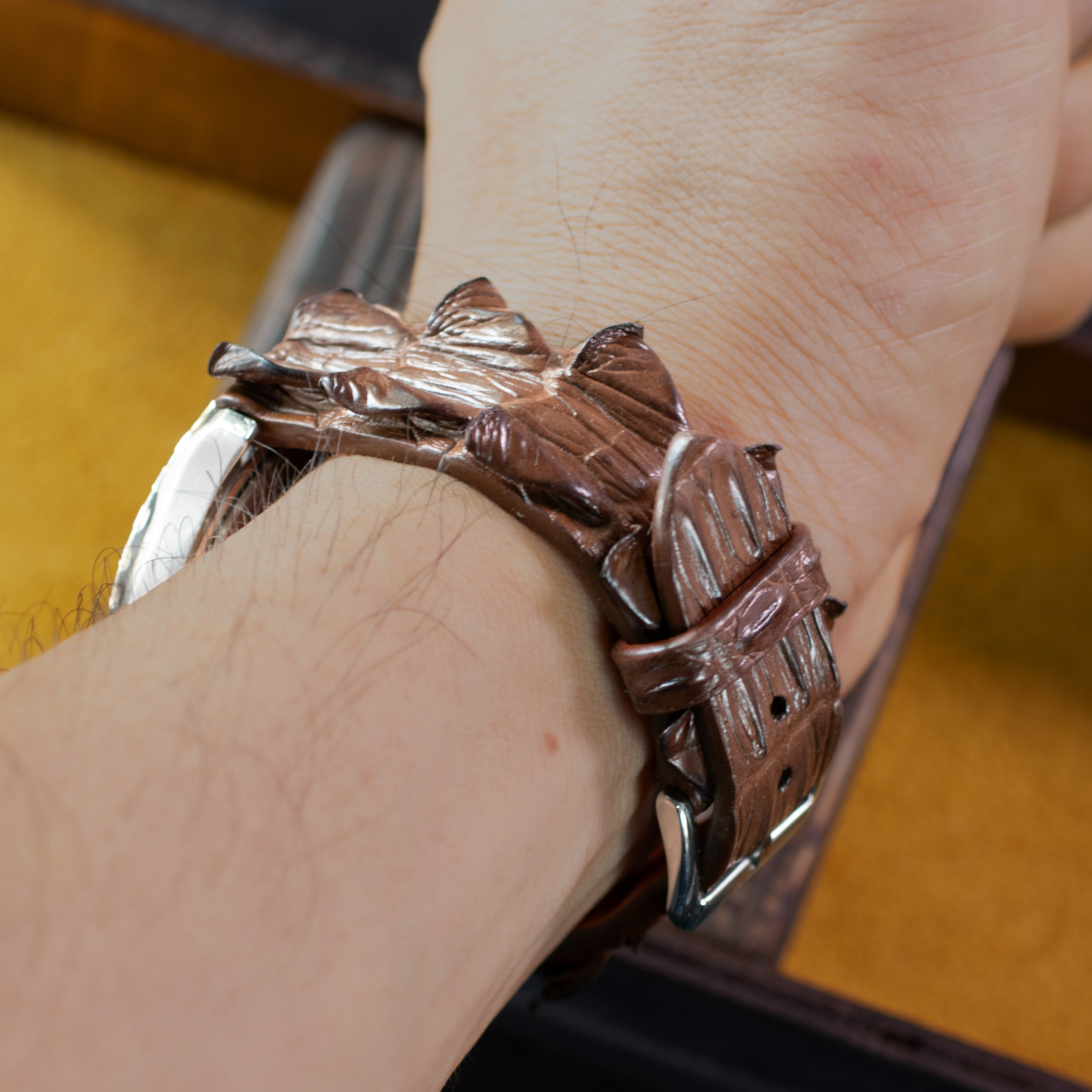 Espresso Brown Alligator Tail Signature Strap