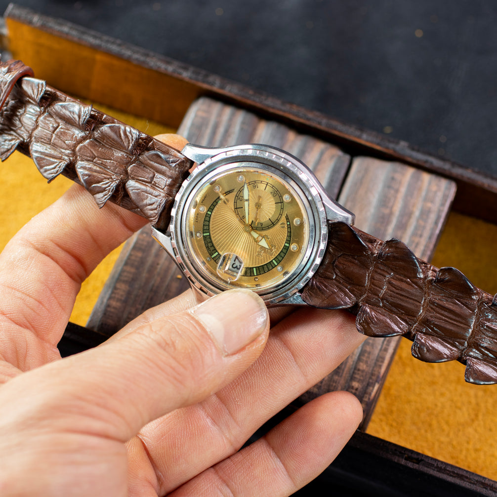 Espresso Brown Alligator Tail Signature Strap