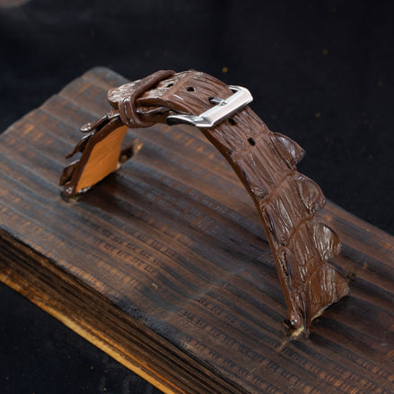 Espresso Brown Alligator Tail Signature Strap