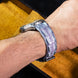 Blue Grey Patina Double Hornback Alligator Strap