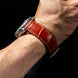 Cognac Brown Alligator Leather Watch Strap