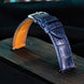 Navy Blue Alligator Leather Watch Strap