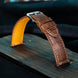 Dark Brown Alligator Leather Watch Strap