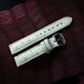 Ivory White Ostrich Leather Watch Strap