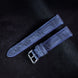 Navy Blue Nubuck Alligator Strap