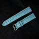 Teal Blue Ostrich Leather Watch Strap