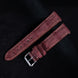 Burgundy Nubuck Alligator Strap