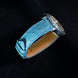Teal Blue Ostrich Leather Watch Strap