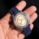 Navy Blue Nubuck Alligator Strap