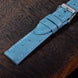 Teal Blue Ostrich Leather Watch Strap