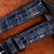 Midnight Black Alligator Leather Watch Strap