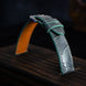 Blue-Gray Glossy Ostrich Leg Watch Strap (Scaled)