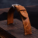 Cognac Brown Glossy Ostrich Leg Watch Strap (Scaled)