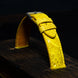 Mustard Yellow Glossy Ostrich Leg Watch Strap (Scaled)