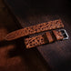 Coffe Brown Toad Leather Watch Strap