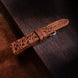Coffe Brown Toad Leather Watch Strap