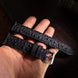 Classic Black Toad Leather Watch Strap