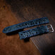 Navy Blue Toad Leather Watch Strap