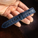 Navy Blue Toad Leather Watch Strap