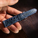 Navy Blue Toad Leather Watch Strap