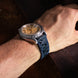 Navy Blue Toad Leather Watch Strap