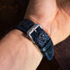 Navy Blue Toad Leather Watch Strap