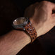 Coffe Brown Toad Leather Watch Strap