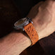 Cognac Brown Toad Leather Watch Strap