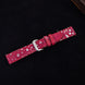 Silver Quill Ruby Toad Leather Watch Strap